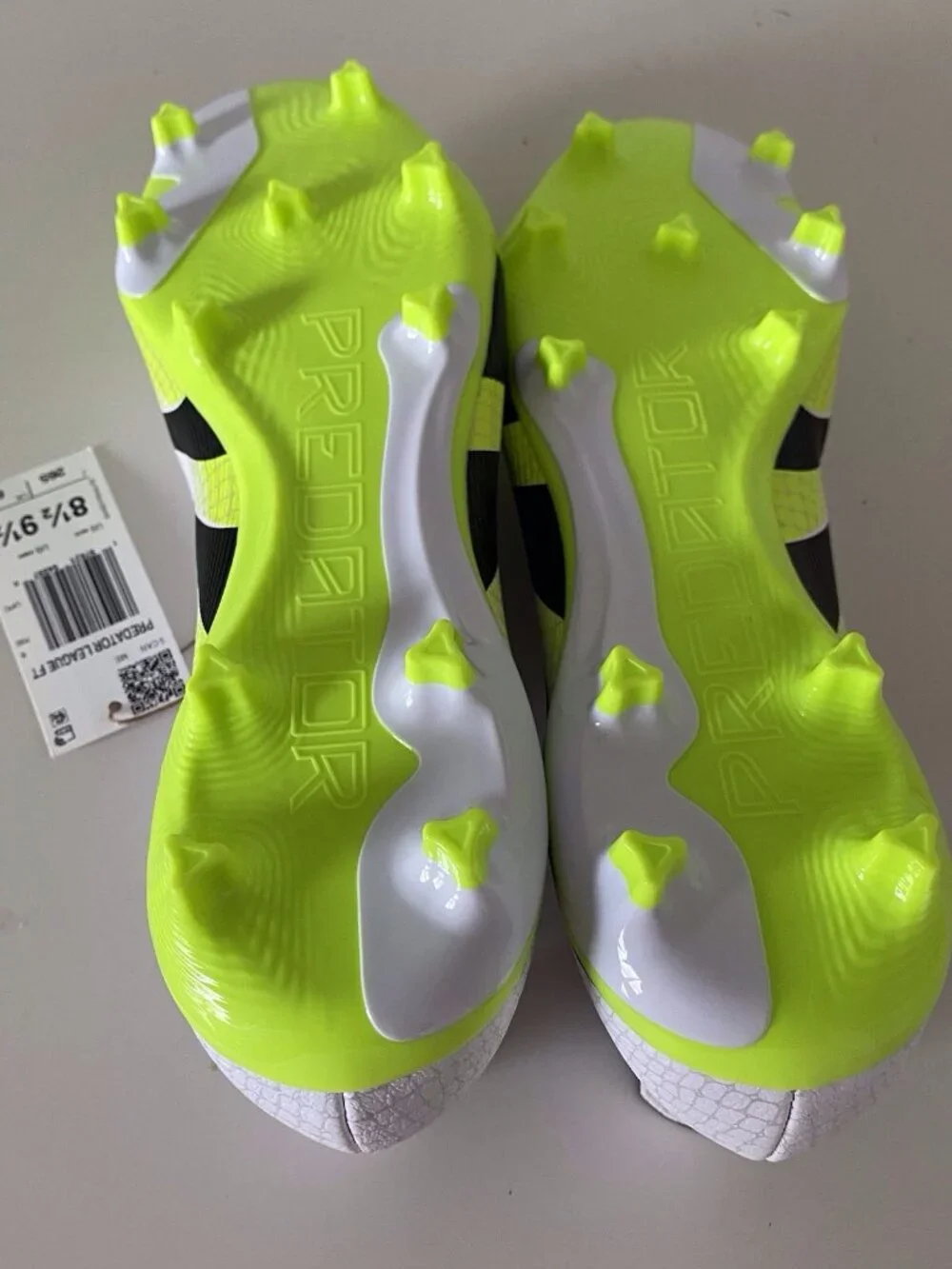 Adidas Predator‎ League FT FG/MG Soccer Cleats JI1111 White Yellow Men’s Sz 8.5